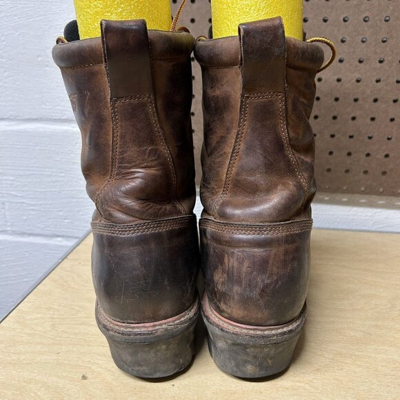 Red Wing Loggermax Men's Brown Leather Steel Toe Boots Size 11 D 4420 - Picture 8 of 11